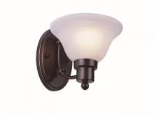  6541 WB - Perkins 1-Light Armed Indoor Wall Sconce with Glass Bell Shade